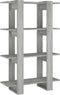 vidaXL - Boekenkast/kamerscherm - 80x30x123,5 - cm - grijs - sonoma - eikenkleurig