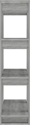 vidaXL - Boekenkast/kamerscherm - 80x30x123,5 - cm - grijs - sonoma - eikenkleurig