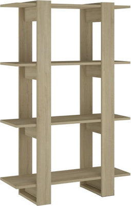 vidaXL - Boekenkast/kamerscherm - 80x30x123,5 - cm - sonoma - eikenkleurig