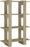 vidaXL - Boekenkast/kamerscherm - 80x30x123,5 - cm - sonoma - eikenkleurig