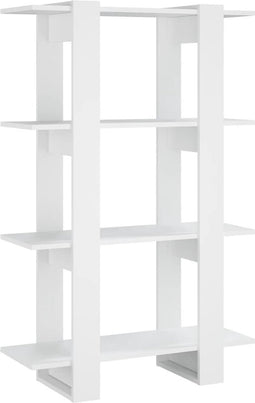 vidaXL - Boekenkast/kamerscherm - 80x30x123,5 - cm - wit