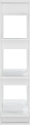 vidaXL - Boekenkast/kamerscherm - 80x30x123,5 - cm - wit