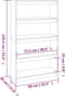 vidaXL - Boekenkast/kamerscherm - 80x30x135,5 - cm - massief - grenenhout - grijs