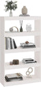 vidaXL - Boekenkast/kamerscherm - 80x30x135,5 - cm - massief - grenenhout - wit