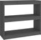 vidaXL - Boekenkast/kamerscherm - 80x30x135,5 - cm - massief - grenenhout - grijs