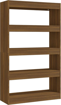 vidaXL - Boekenkast/kamerscherm - 80x30x135 - cm - bewerkt - hout - bruin - eiken