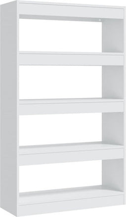 vidaXL - Boekenkast/kamerscherm - 80x30x135 - cm - bewerkt - hout - wit
