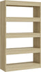 vidaXL - Boekenkast/kamerscherm - 80x30x135 - cm - bewerkt - hout - sonoma - eiken