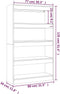 vidaXL - Boekenkast/kamerscherm - 80x30x135 - cm - bewerkt - hout - bruin - eiken