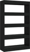 vidaXL - Boekenkast/kamerscherm - 80x30x135 - cm - bewerkt - hout - zwart