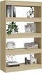 vidaXL - Boekenkast/kamerscherm - 80x30x135 - cm - bewerkt - hout - sonoma - eiken