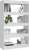 vidaXL - Boekenkast/kamerscherm - 80x30x135 - cm - bewerkt - hout - hoogglans - wit