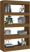 vidaXL - Boekenkast/kamerscherm - 80x30x135 - cm - bewerkt - hout - bruin - eiken