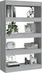 vidaXL - Boekenkast/kamerscherm - 80x30x135 - cm - bewerkt - hout - grijs - sonoma