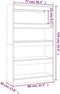 vidaXL - Boekenkast/kamerscherm - 80x30x135 - cm - bewerkt - hout - grijs - sonoma