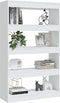 vidaXL - Boekenkast/kamerscherm - 80x30x135 - cm - bewerkt - hout - wit