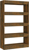 vidaXL - Boekenkast/kamerscherm - 80x30x135 - cm - spaanplaat - gerookt - eiken