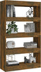 vidaXL - Boekenkast/kamerscherm - 80x30x135 - cm - spaanplaat - gerookt - eiken