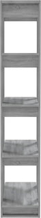 vidaXL - Boekenkast/kamerscherm - 80x30x160 - cm - bewerkt - hout - grijs - sonoma