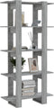 vidaXL - Boekenkast/kamerscherm - 80x30x160 - cm - bewerkt - hout - grijs - sonoma