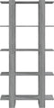 vidaXL - Boekenkast/kamerscherm - 80x30x160 - cm - bewerkt - hout - grijs - sonoma