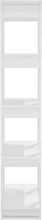 vidaXL - Boekenkast/kamerscherm - 80x30x160 - cm - hoogglans - wit