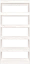 vidaXL - Boekenkast/kamerscherm - 80x30x167,4 - cm - massief - grenenhout - wit