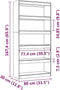 vidaXL - Boekenkast/kamerscherm - 80x30x167,4 - cm - massief - grenenhout - zwart