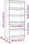 vidaXL - Boekenkast/kamerscherm - 80x30x167,4 - cm - massief - grenenhout
