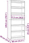 vidaXL - Boekenkast/kamerscherm - 80x30x199,5 - cm - massief - grenenhout - wit
