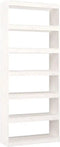 vidaXL - Boekenkast/kamerscherm - 80x30x199,5 - cm - massief - grenenhout - wit