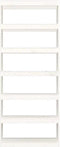 vidaXL - Boekenkast/kamerscherm - 80x30x199,5 - cm - massief - grenenhout - wit
