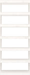 vidaXL - Boekenkast/kamerscherm - 80x30x199,5 - cm - massief - grenenhout - wit