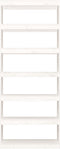 vidaXL - Boekenkast/kamerscherm - 80x30x199,5 - cm - massief - grenenhout - wit