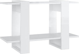 vidaXL - Boekenkast/kamerscherm - 80x30x51 - cm - hoogglans - wit