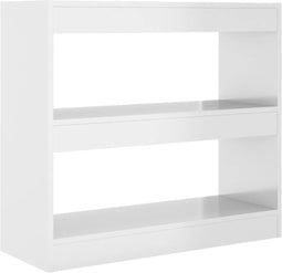 vidaXL - Boekenkast/kamerscherm - 80x30x72 - cm - hoogglans - wit