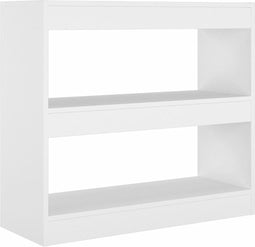 vidaXL - Boekenkast/kamerscherm - 80x30x72 - cm - wit