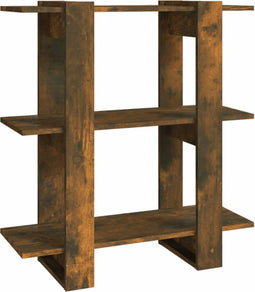 vidaXL - Boekenkast/kamerscherm - 80x30x87 - cm - gerookt - eikenkleurig