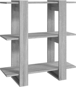 vidaXL - Boekenkast/kamerscherm - 80x30x87 - cm - grijs - sonoma - eikenkleurig