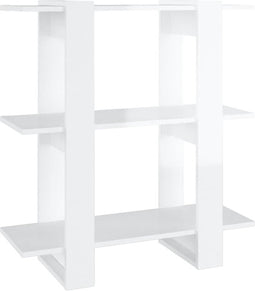 vidaXL - Boekenkast/kamerscherm - 80x30x87 - cm - hoogglans - wit