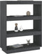 vidaXL - Boekenkast/kamerscherm - 80x35x103 - cm - massief - grenenhout - grijs