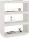 vidaXL - Boekenkast/kamerscherm - 80x35x103 - cm - massief - grenenhout - wit