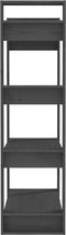 vidaXL - Boekenkast/kamerscherm - 80x35x125 - cm - massief - grenenhout - grijs