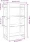 vidaXL - Boekenkast/kamerscherm - 80x35x125 - cm - massief - grenenhout