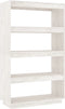 vidaXL - Boekenkast/kamerscherm - 80x35x135 - cm - massief - grenenhout - wit
