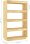 vidaXL - Boekenkast - / - kamerscherm - 80x35x135 - cm - massief - grenenhout