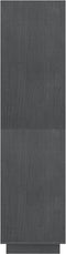 vidaXL - Boekenkast/kamerscherm - 80x35x135 - cm - massief - grenenhout - grijs