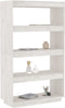 vidaXL - Boekenkast/kamerscherm - 80x35x135 - cm - massief - grenenhout - wit