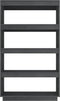 vidaXL - Boekenkast/kamerscherm - 80x35x135 - cm - massief - grenenhout - grijs