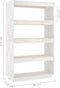 vidaXL - Boekenkast/kamerscherm - 80x35x135 - cm - massief - grenenhout - wit